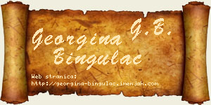 Georgina Bingulac vizit kartica